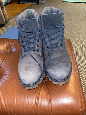 Timberland Men's Navy Suede Lace-Up Work Boots size 11.5